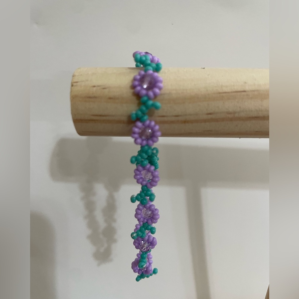 Huichol Beaded Flower Bracelet